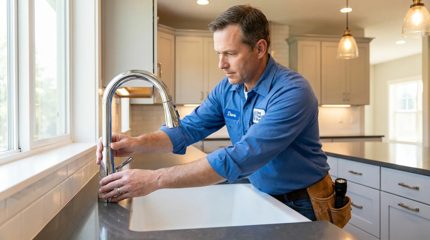 Kitchen faucet installation by Johns Plumbing LLC in Oakboro