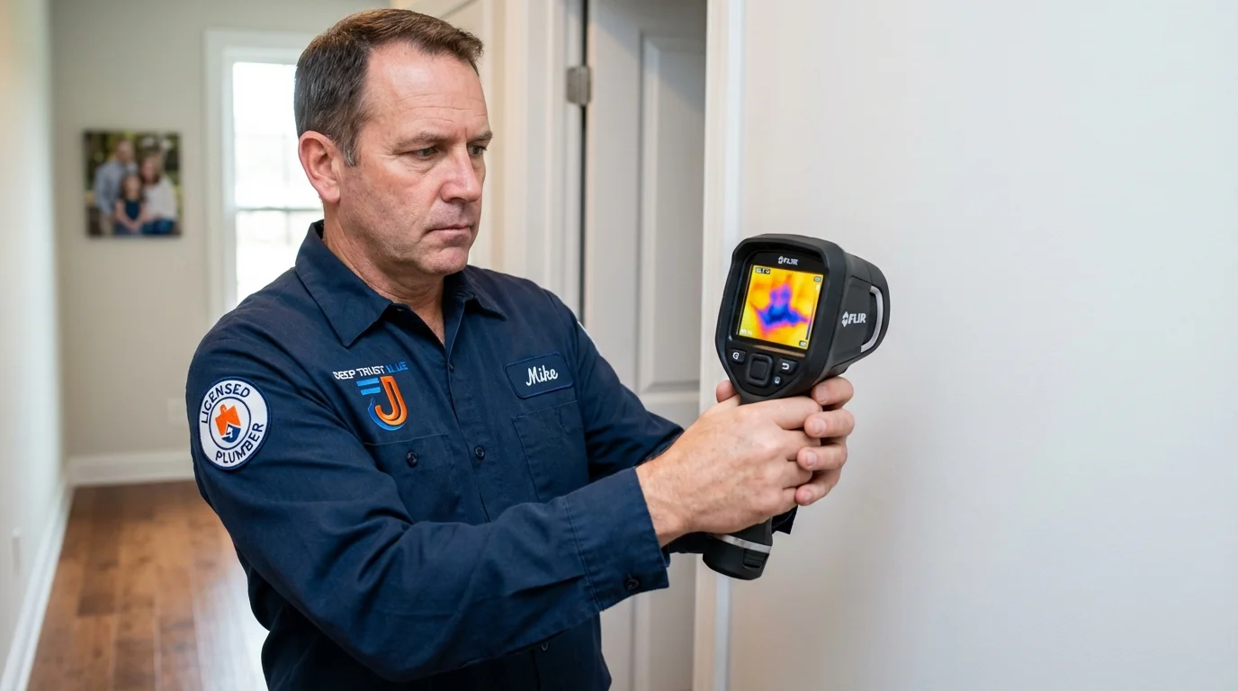 Thermal imaging leak detection by Johns Plumbing LLC in Oakboro